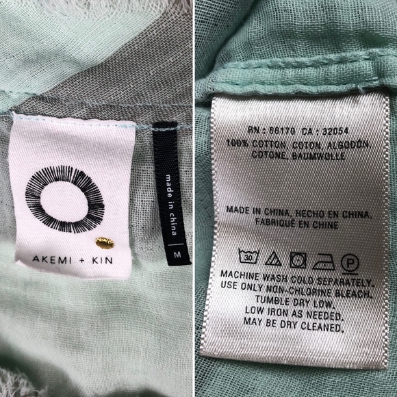 Anthropologie Akemi + Kin Striped Cropped Top, M - Picture 4 of 8